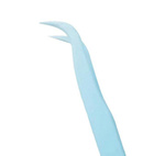 Zakrzywiona Pęseta Uniwersalna z Tworzywa Sztucznego - Długość 12cm - Kolor Niebieski