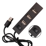 Rozdzielacz USB 4w1 - USB2.0 Hi-Speed HUB Z Przełącznikiem - Adapter - Rozgałęziacz