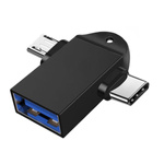 Adapter OTG 3w1 - Konwerter Dysku - USB A Micro B typ C