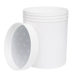 Zakrętkowy Pojemnik Polipropylenowy - Biały - Okrągły - 500ml
