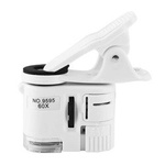 Telefoniczny Mikroskop Kieszonkowy z Klipsem - Powiększenie 60x - Oświetlenie LED i UV