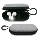 Etui Na Słuchawki Pokrowiec Case 110x60x35mm Szary Pudełko Z Siatką
